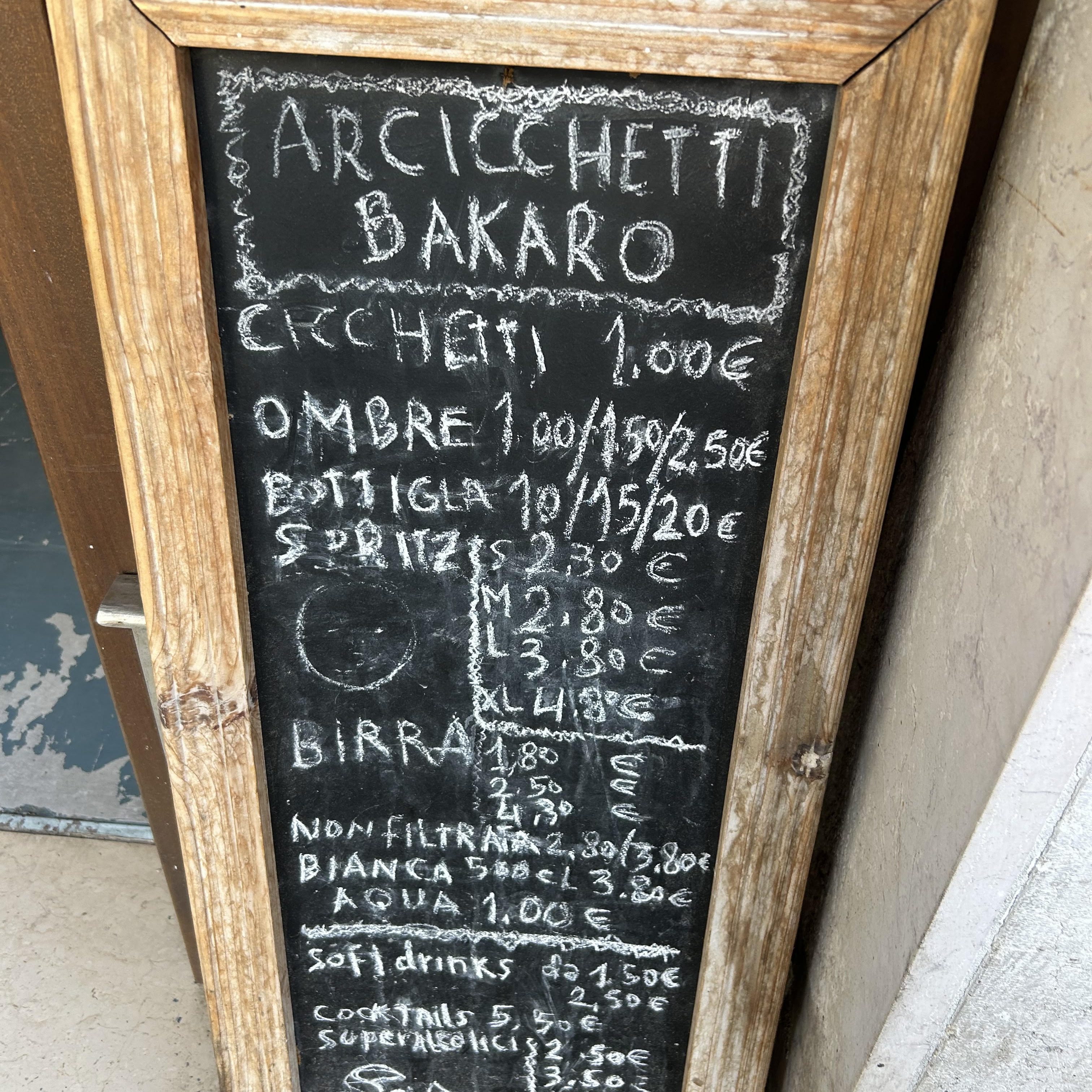 Itinerario Bacaro Tour a Venezia